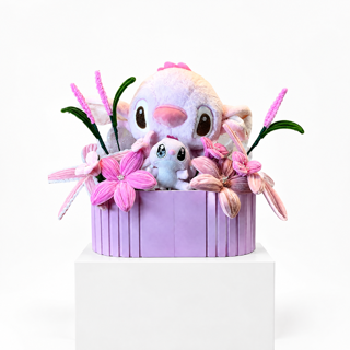 باکس عروسک و گل مخملی